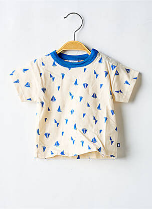 T-shirt imprimé fantaisie manches courtes beige PETIT BATEAU garçon