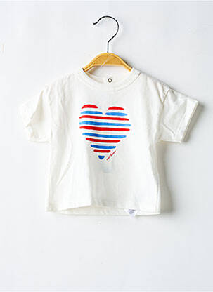 T-shirt coupe droite manches courtes blanc PETIT BATEAU fille