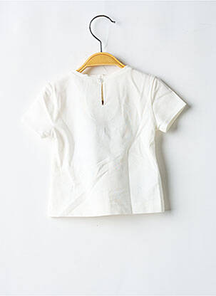 T-shirt fermeture boutonnée au dos manches courtes blanc MAYORAL fille