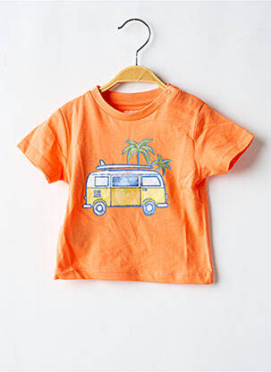 T-shirt coupe droite manches courtes orange MAYORAL fille