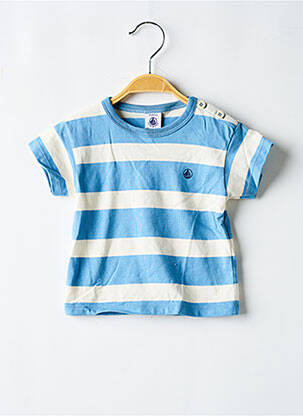 T-shirt imprimé fantaisie manches courtes bleu PETIT BATEAU garçon