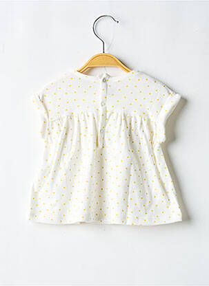 Top imprimé fantaisie manches courtes blanc PETIT BATEAU fille