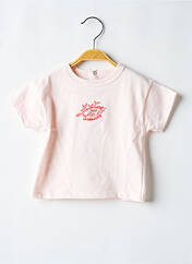 T-shirt rose PETIT BATEAU pour fille seconde vue