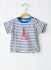 T-shirt bleu PETIT BATEAU pour garçon seconde vue