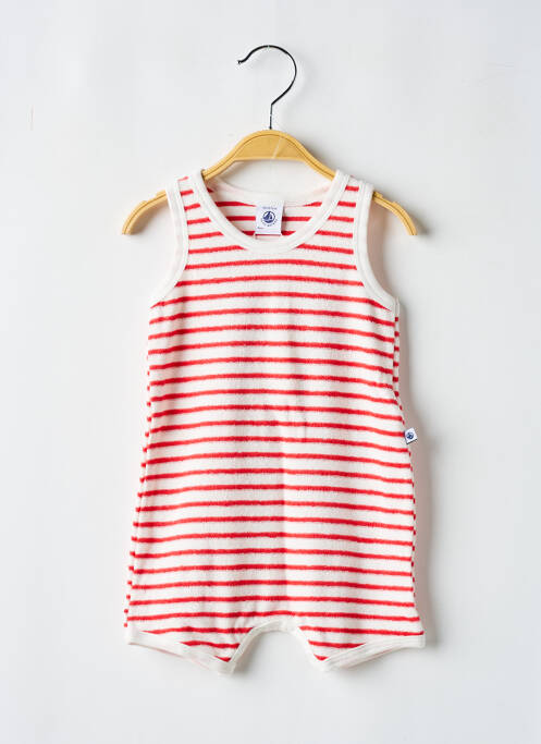 Combishort rouge PETIT BATEAU pour enfant