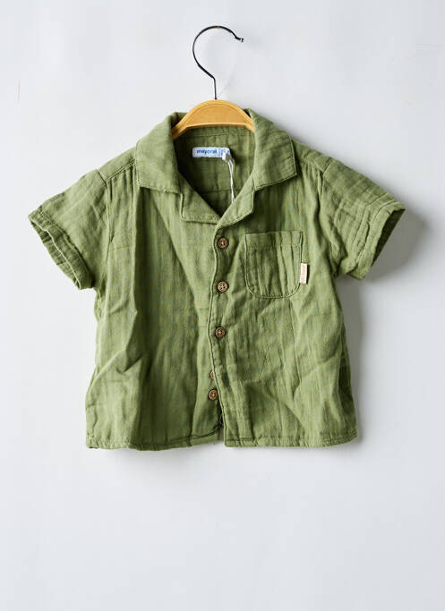 Chemise manches courtes vert MAYORAL pour garçon