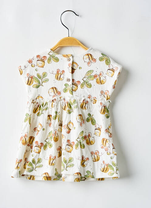 Robe mi-longue blanc MAYORAL pour fille