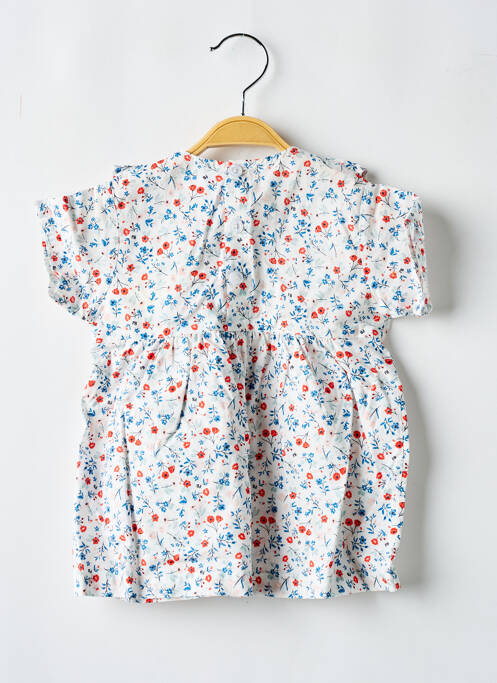 Robe mi-longue blanc PETIT BATEAU pour fille