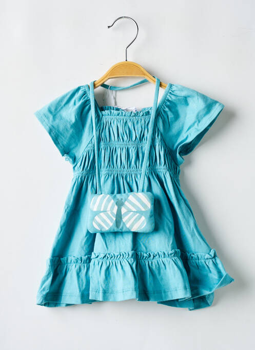 Robe mi-longue bleu MAYORAL pour fille