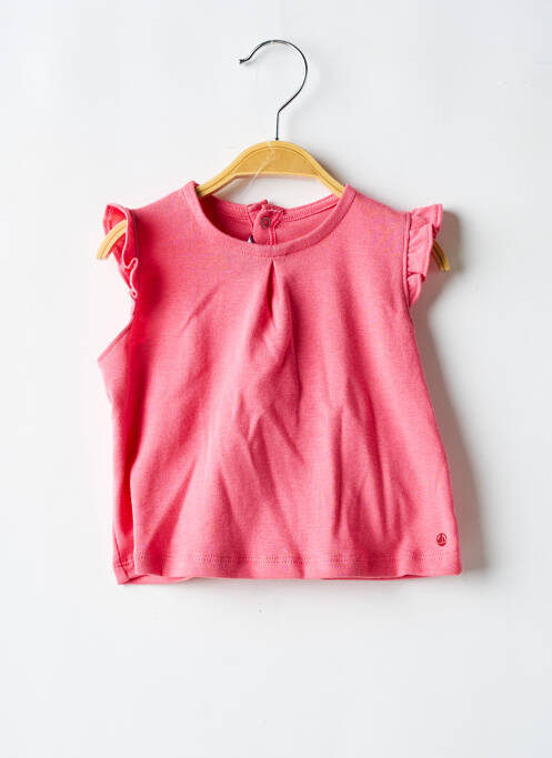 Top rose PETIT BATEAU pour fille