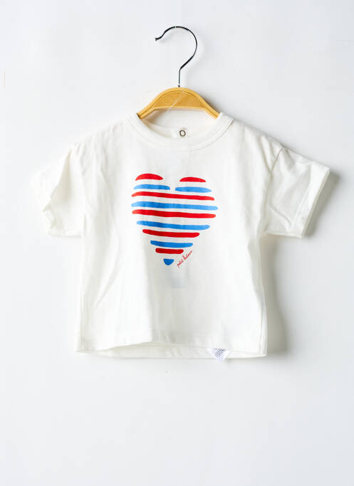 T-shirt blanc PETIT BATEAU pour fille