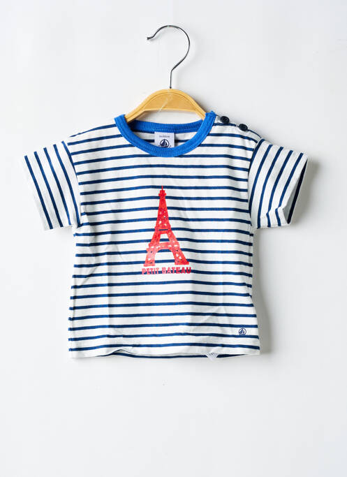 T-shirt bleu PETIT BATEAU pour garçon