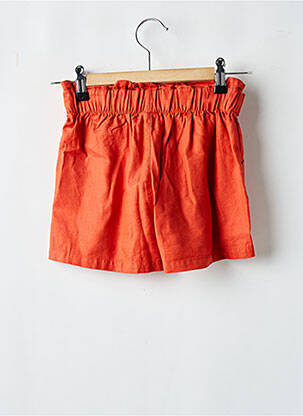 Short coupe droite taille élastique orange MAYORAL fille