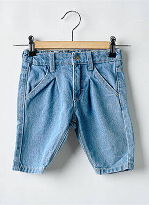 Bermuda tissage denim bleu PETIT BATEAU garçon