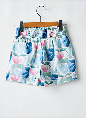 Short coupe droite taille élastique bleu MAYORAL fille