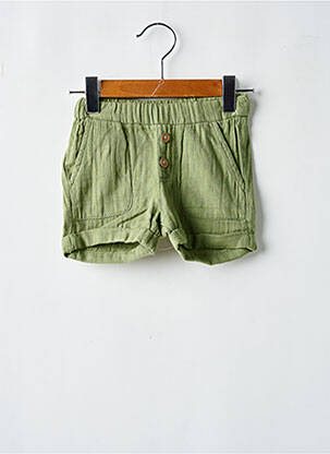 Short coupe droite taille élastique vert MAYORAL garçon