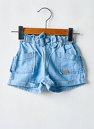 Short tissage denim taille élastique bleu MAYORAL fille