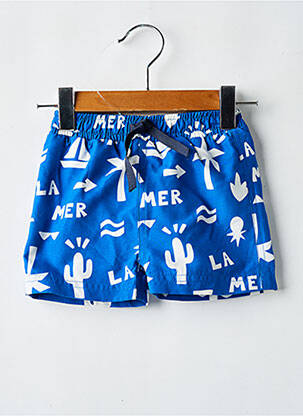 Short de bain imprimé fantaisie bleu PETIT BATEAU garçon