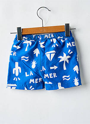 Short de bain imprimé fantaisie bleu PETIT BATEAU garçon