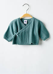 Gilet manches longues vert PETIT BATEAU pour enfant seconde vue