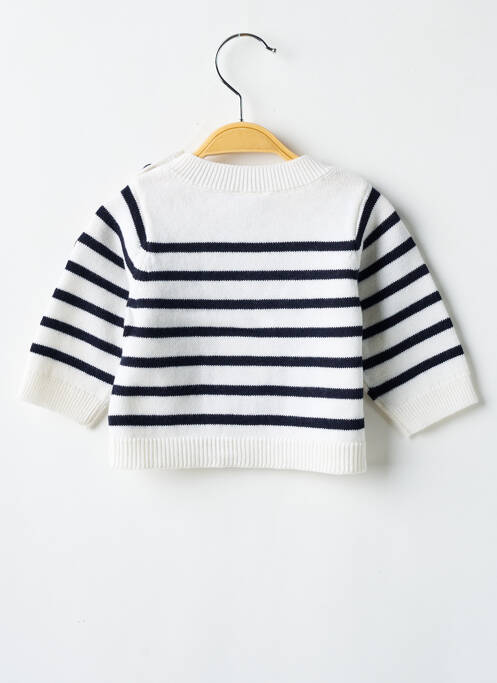 Pull col rond manches longues bleu PETIT BATEAU enfant