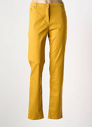 Pantalon droit stretch taille normale jaune BETTY BARCLAY femme