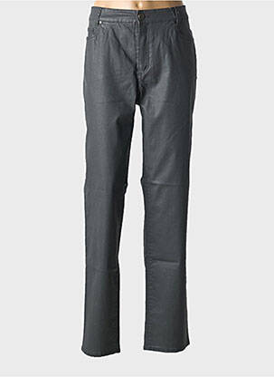 Pantalon droit stretch taille normale gris ANNA MONTANA femme