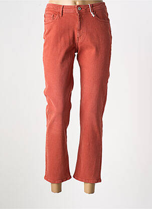Jeans coupe droite stretch taille normale orange KANOPE femme