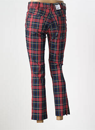 Pantalon slim tissage popeline taille normale rouge ZERRES femme