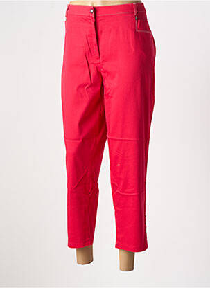 Pantalon 7/8 stretch taille normale rose CHRISTINE LAURE femme