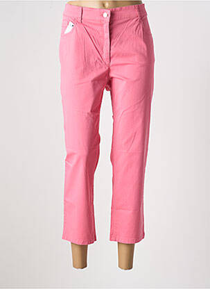Pantalon droit stretch taille normale rose ZERRES femme