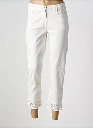 Pantalon 7/8 stretch taille normale blanc BETTY BARCLAY femme