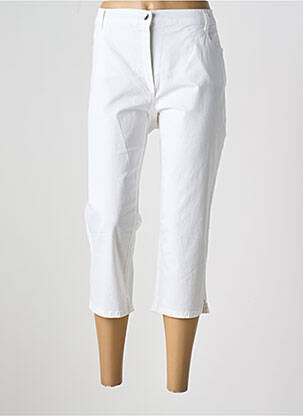 Pantacourt stretch taille normale blanc BETTY BARCLAY femme