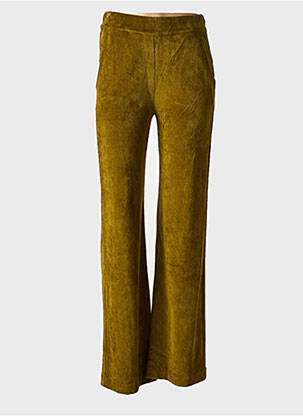 Pantalon droit stretch taille normale vert MAJESTIC FILATURES femme