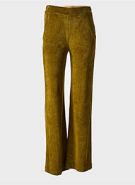 Pantalon droit stretch taille normale vert MAJESTIC FILATURES femme
