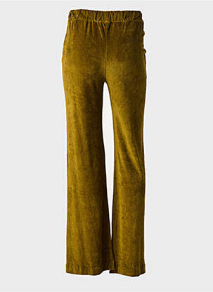 Pantalon droit stretch taille normale vert MAJESTIC FILATURES femme