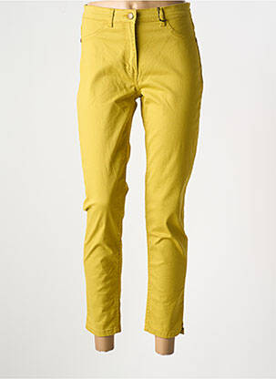 Pantalon 7/8 stretch taille normale jaune BETTY BARCLAY femme