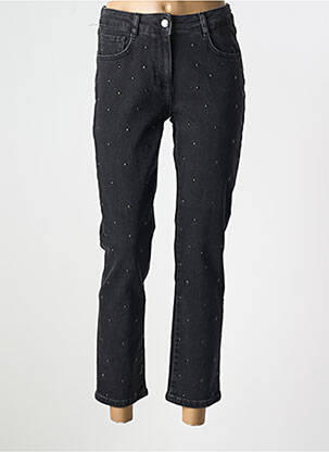 Jeans coupe slim broderie rivets taille normale noir PENNYBLACK femme