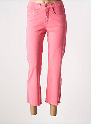 Pantalon droit stretch taille normale rose SIGNE NATURE femme