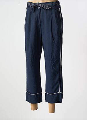 Pantalon 7/8 tissage popeline taille normale bleu BETTY BARCLAY femme