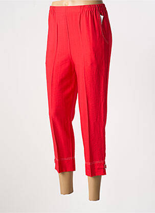 Pantalon 7/8 taille élastique taille normale rouge GEVANA femme