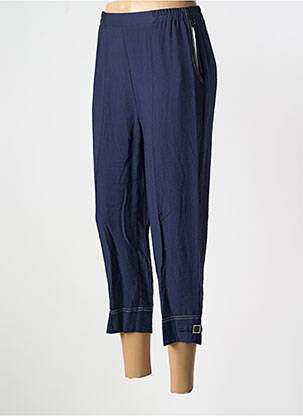 Pantalon 7/8 taille élastique taille normale bleu GEVANA femme