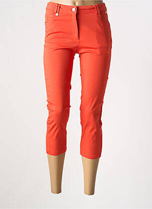 Pantacourt stretch taille normale orange AGATHE & LOUISE femme