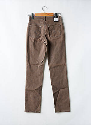 Jeans coupe slim stretch taille normale marron ANNA MONTANA femme