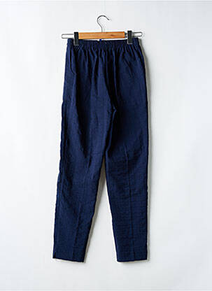 Pantalon droit taille haute taille haute bleu GEVANA femme