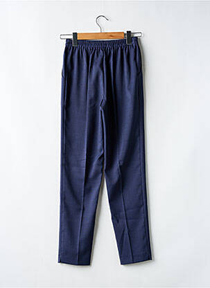 Pantalon droit tissage crêpe taille normale bleu GEVANA femme