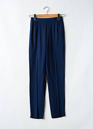 Pantalon droit tissage crêpe taille normale bleu GEVANA femme