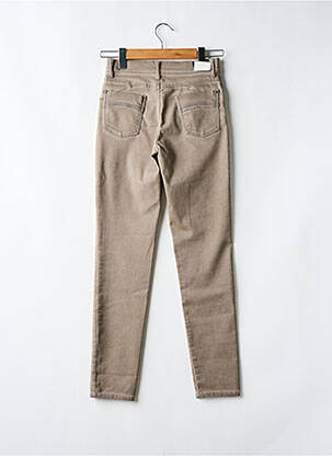 Jeans coupe slim stretch taille normale marron ANNA MONTANA femme