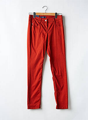 Pantalon slim tissage popeline taille normale orange GARDEUR femme