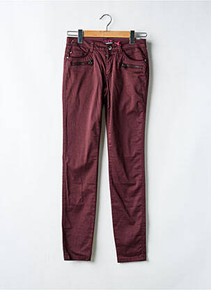 Pantalon slim taille basse taille basse rouge STREET ONE femme